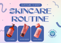 Daytime Skincare Routine Postcard Image Preview