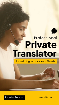 Professional Private Translator YouTube Short Preview