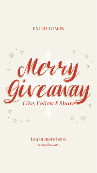 Merry Giveaway Announcement Video Image Preview