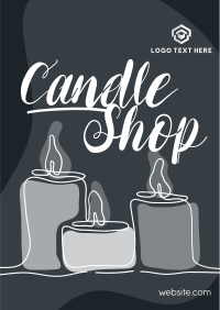 Line Candle Flyer Design