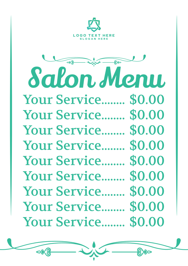 Salon Services Flyer Design Image Preview