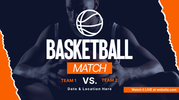 Upcoming Basketball Match Facebook Event Cover Design