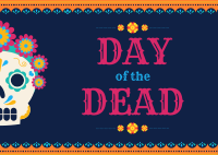 Festive Day of the Dead Postcard Image Preview