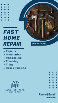 Fast Home Repair Facebook Story Design