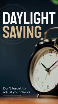 Daylight Saving Reminder Instagram Story Design