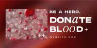 Modern Blood Donation Twitter Post Design