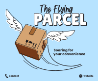 Flying Parcel Facebook Post Design
