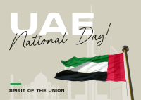 UAE National Flag Postcard Image Preview