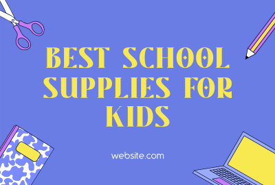School Supplies Pinterest board cover Image Preview