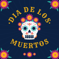 Blooming Floral Day of the Dead Instagram Post Design