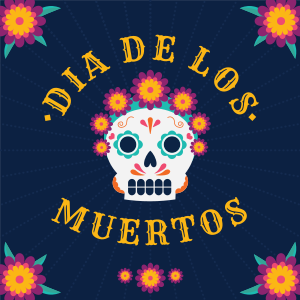 Blooming Floral Day of the Dead Instagram post Image Preview