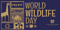 Paper Cutout World Wildlife Day Twitter post Image Preview