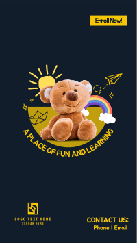 Daycare Center Teddy Bear Facebook Story Design