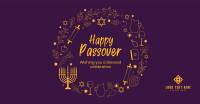 Happy Passover Wreath Facebook Ad Design