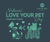 National Love Your Pet Day Facebook Post Design