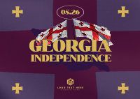 Georgia Independence Day Celebration Postcard Design