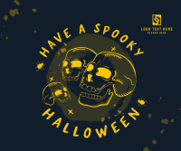 Halloween Skulls Greeting Facebook post Image Preview