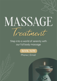 Massage Treatment Wellness Poster Design