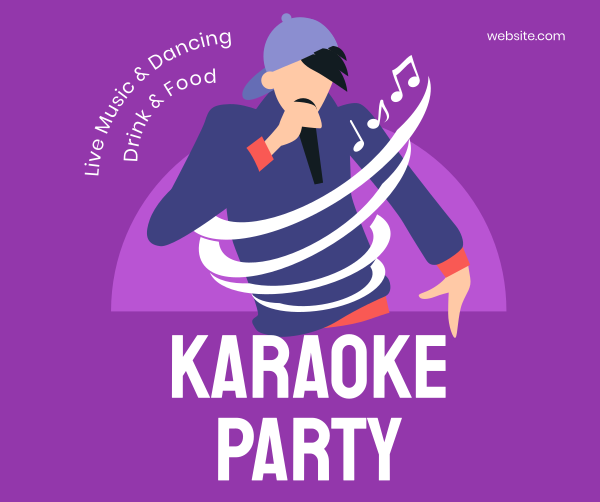 Karaoke Party Facebook Post Design Image Preview