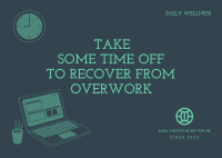 Work From Home Tips Postcard Design