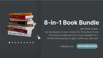 Dark Mode Book Bundle Facebook event cover Image Preview