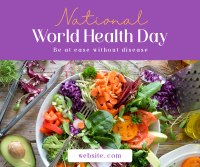 Minimalist World Health Day Greeting Facebook post Image Preview