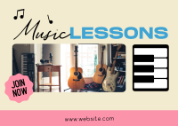 Music Lessons Postcard Image Preview