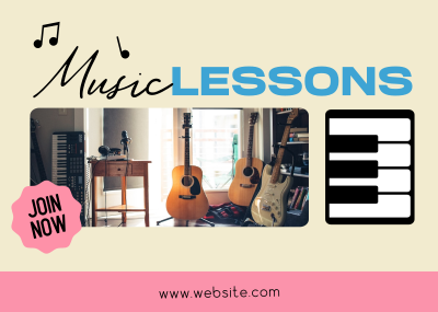 Music Lessons Postcard Image Preview