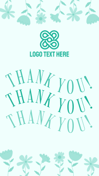 Dainty Floral Thank You Instagram Story Design