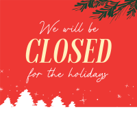 Closed for the Holidays Facebook Post Design