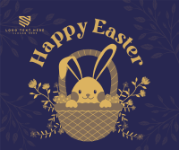 Modern Easter Bunny Facebook Post Design