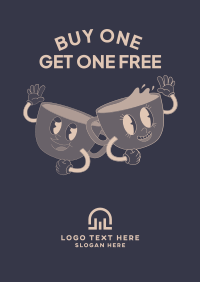 Coffee Buy One Get One  Poster Design