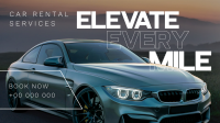 Typographic Car Rental Facebook event cover Image Preview