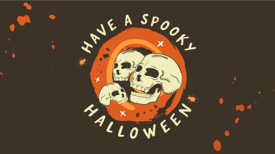 Halloween Skulls Greeting Facebook event cover Image Preview