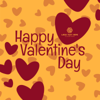 Valentine Confetti Hearts Linkedin Post Image Preview