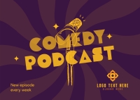 Comedy Podcast Postcard Image Preview