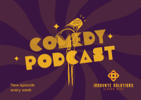 Comedy Podcast Postcard Design