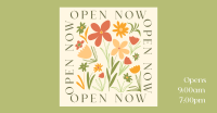 Open Flower Shop Facebook Ad Design