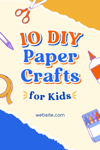 Kids Paper Crafts Pinterest Pin Design