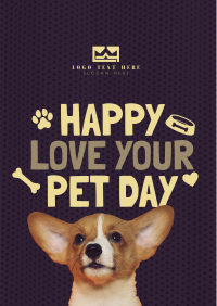 Wonderful Love Your Pet Day Greeting Flyer Design