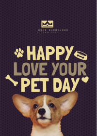 Wonderful Love Your Pet Day Greeting Flyer Image Preview