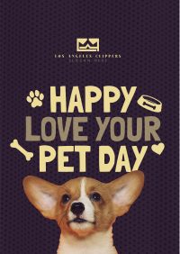 Wonderful Love Your Pet Day Greeting Flyer Image Preview