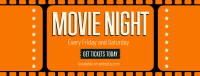 Movie Night Strip Facebook cover Image Preview