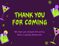 Freaky Party Thank You Card Design