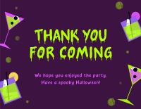 Freaky Party Thank You Card Image Preview