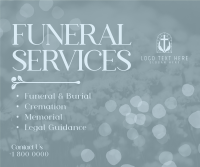 Solemn Funeral Facebook Post Design
