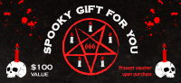 Satan Sacrifice Gift Certificate Design
