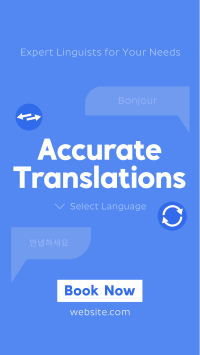 Modern Translation Service Facebook Story Image Preview