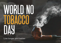 Minimalist Tobacco Day Postcard Image Preview
