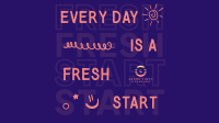 Fresh Start Quote Facebook Event Cover Design
